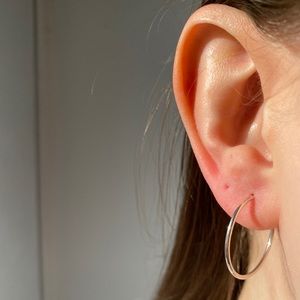 Sterling silver hoop earrings